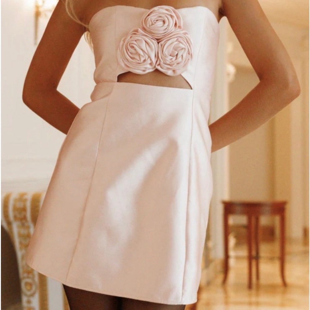 Pink Petal & Pup Te Amo Strapless Dress